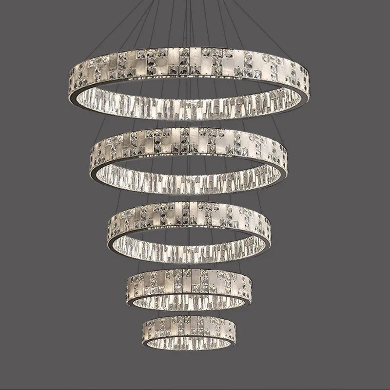 WOMO Tiered Round Crystal Alabaster Chandelier-WM2740 - Image 20