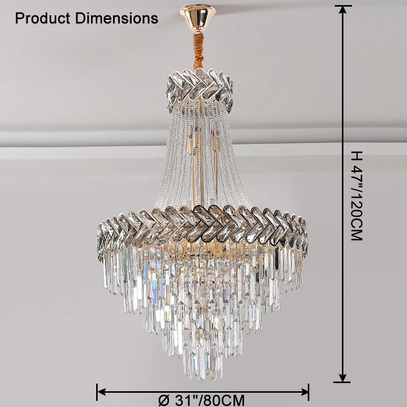WOMO Tiered Crystal Chandelier-WM2381 - Image 23