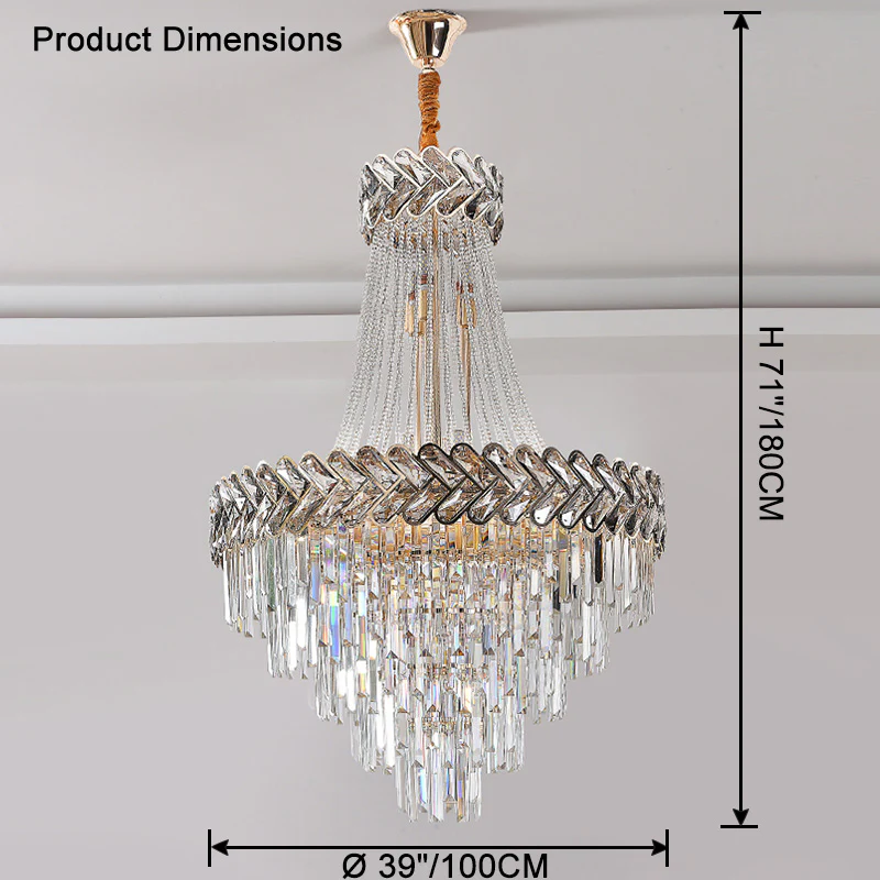 WOMO Tiered Crystal Chandelier-WM2381 - Image 27