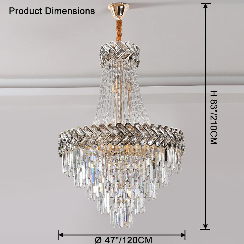 WOMO Tiered Crystal Chandelier-WM2381 - Image 30