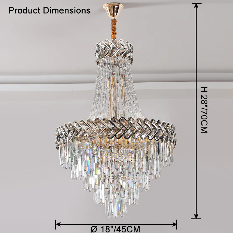 WOMO Tiered Crystal Chandelier-WM2381 - Image 35
