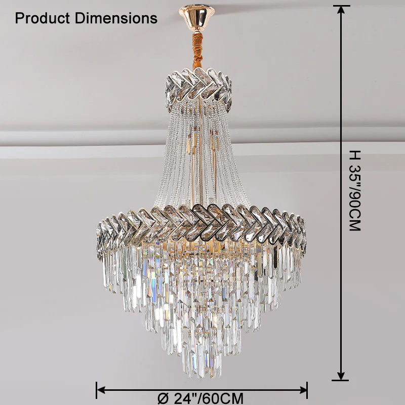 WOMO Tiered Crystal Chandelier-WM2381 - Image 39