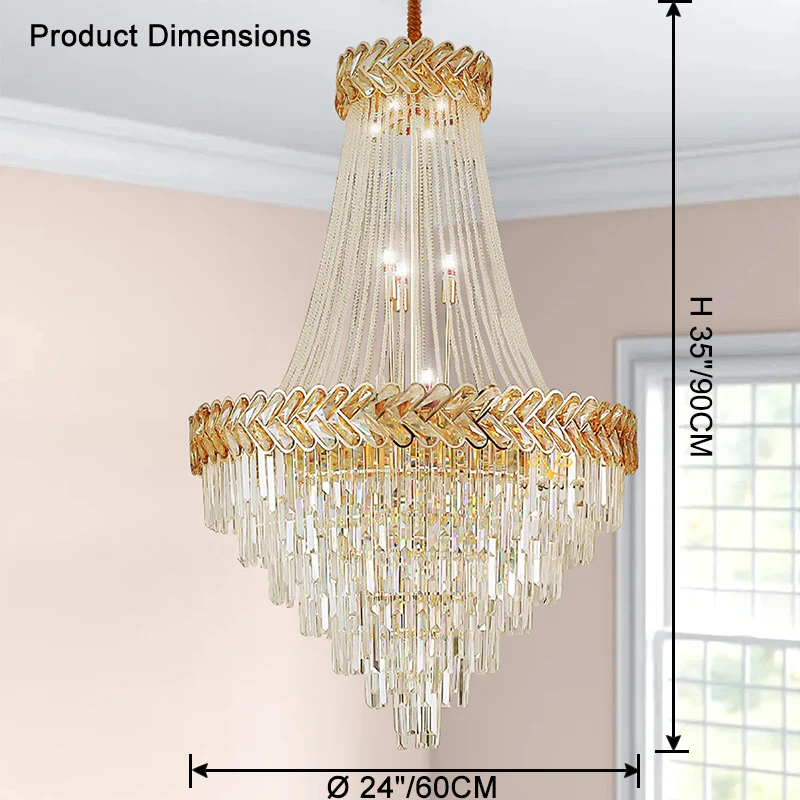 WOMO Tiered Crystal Chandelier-WM2381 - Image 41