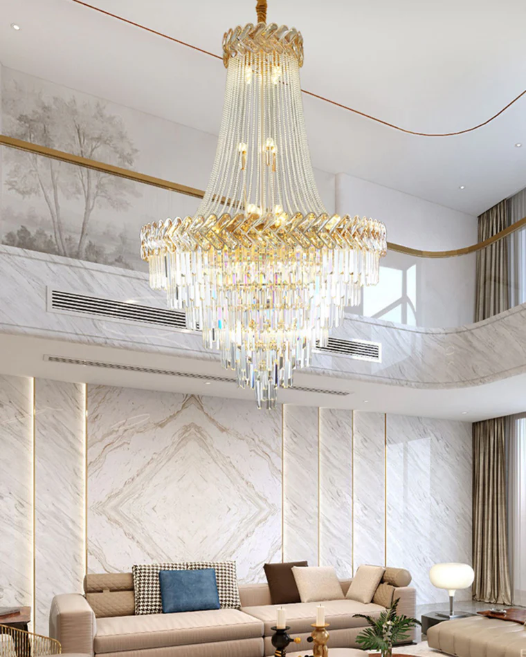 WOMO Tiered Crystal Chandelier-WM2381 - Image 8