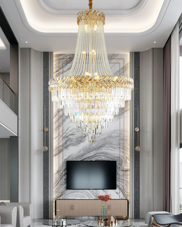 WOMO Tiered Crystal Chandelier-WM2381 - Image 9