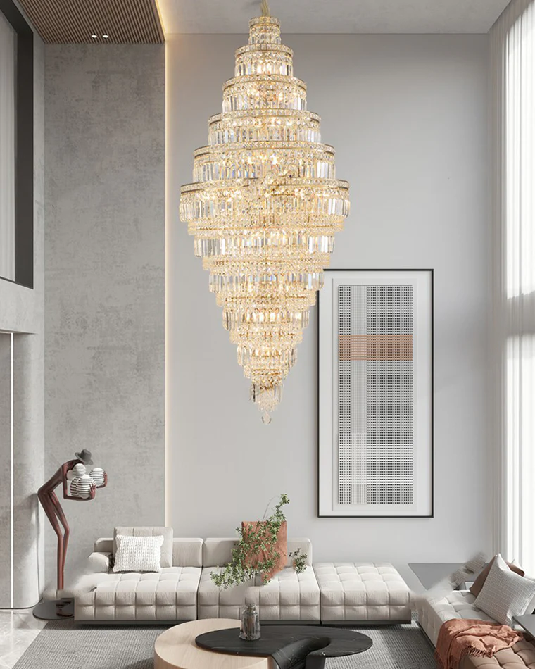 WOMO Large Tiered Crystal Chandelier-WM2389 - Image 10