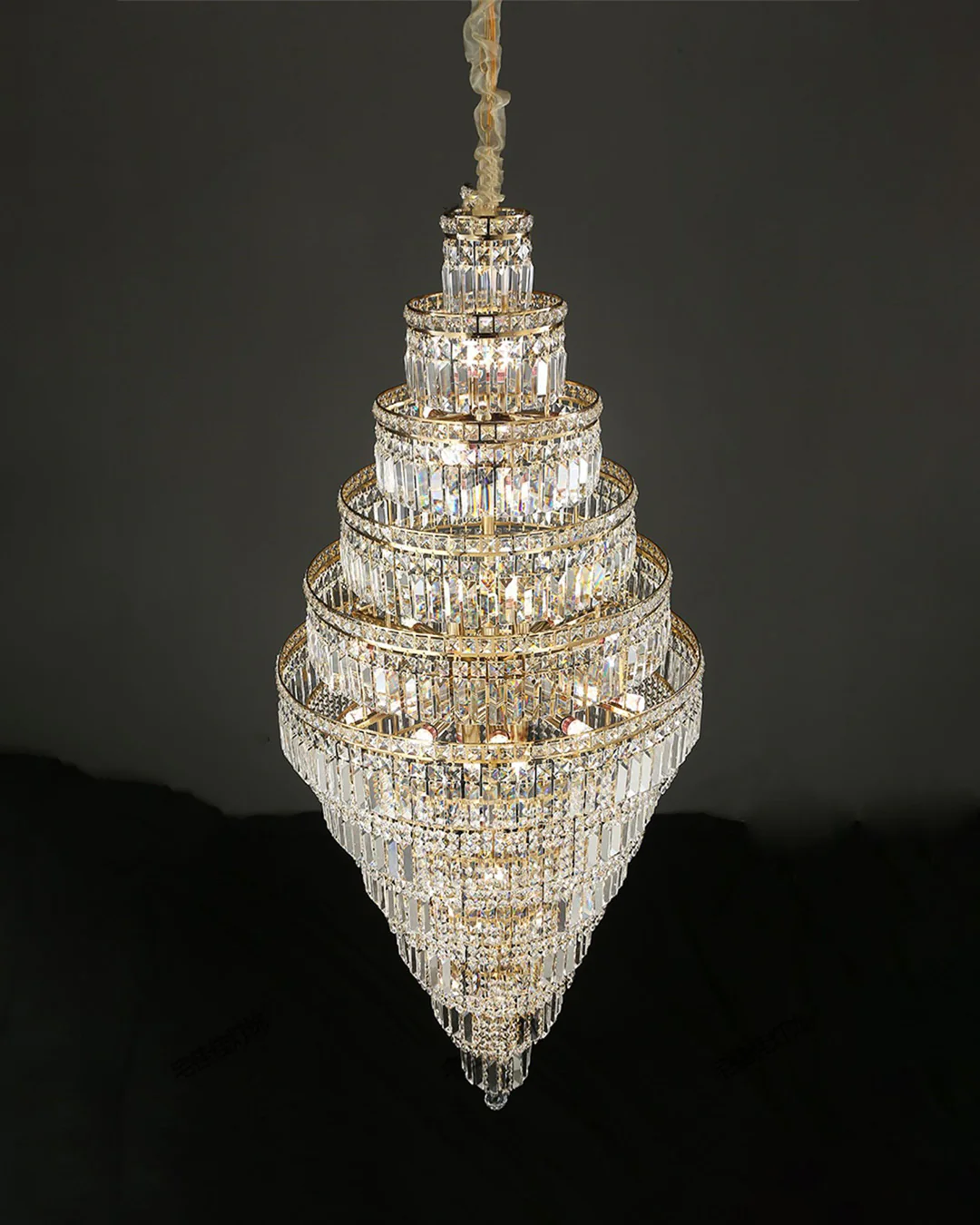 WOMO Large Tiered Crystal Chandelier-WM2389 - Image 15