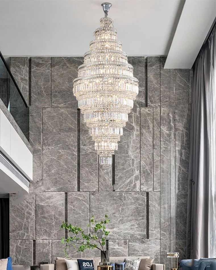WOMO Large Tiered Crystal Chandelier-WM2389 - Image 2