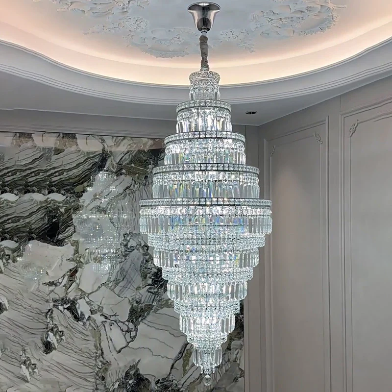 WOMO Large Tiered Crystal Chandelier-WM2389 - Image 24