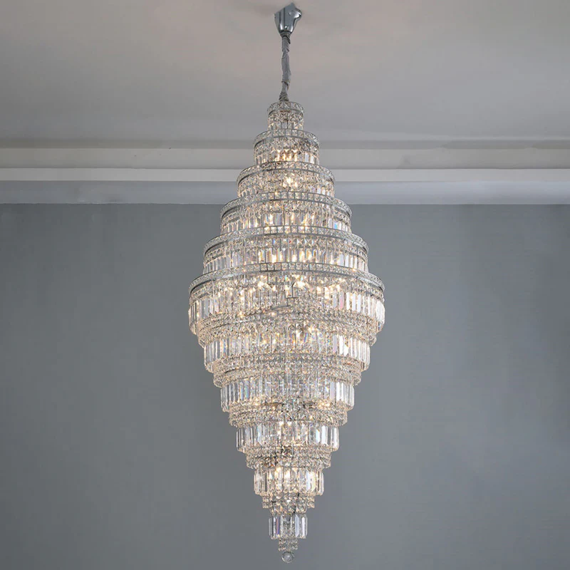 WOMO Large Tiered Crystal Chandelier-WM2389 - Image 26