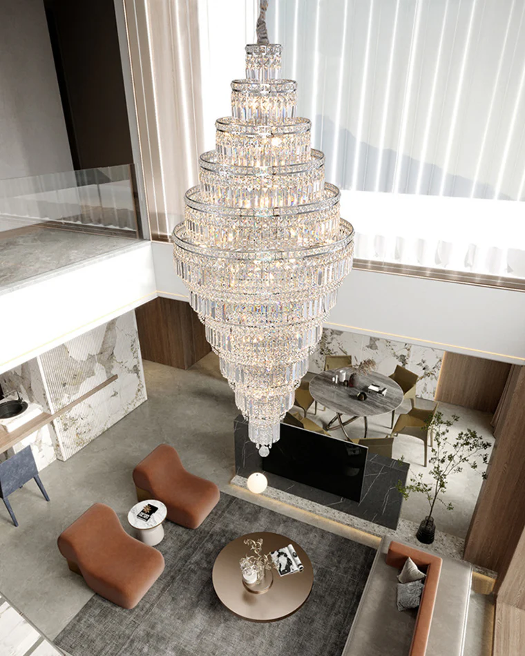 WOMO Large Tiered Crystal Chandelier-WM2389 - Image 3