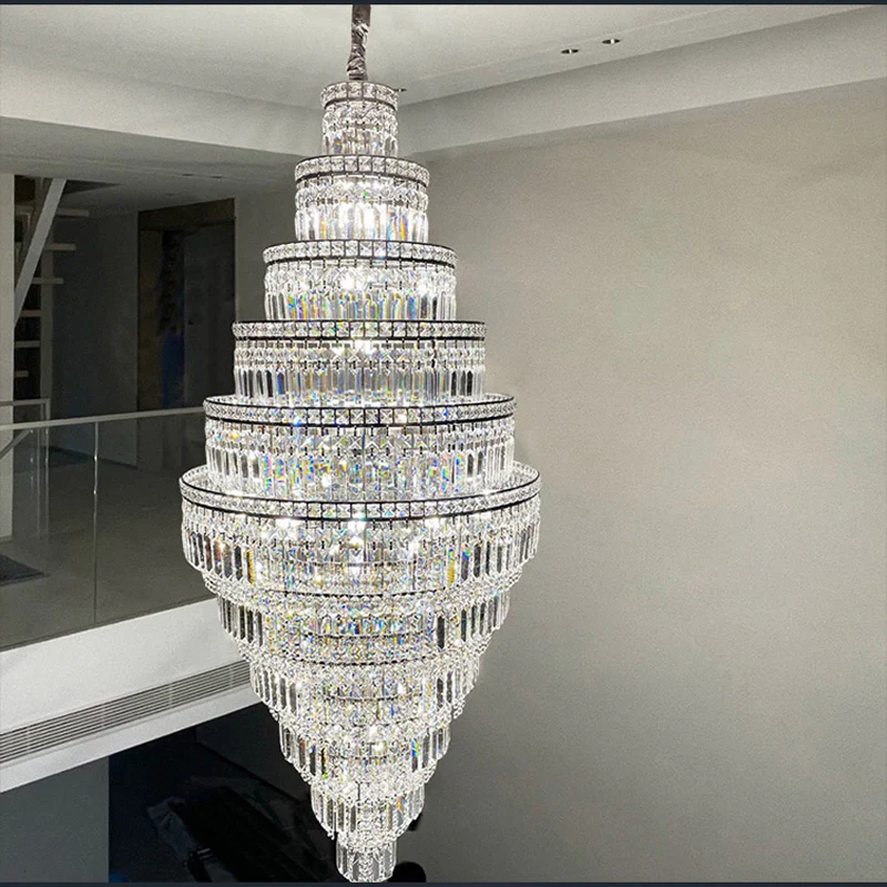 WOMO Large Tiered Crystal Chandelier-WM2389 - Image 30