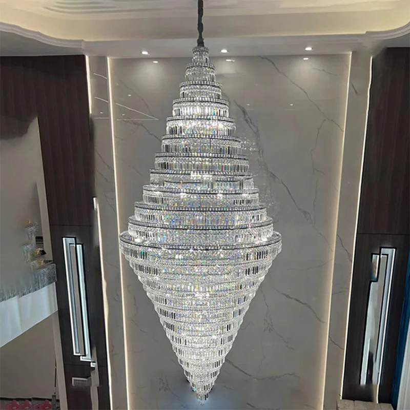 WOMO Large Tiered Crystal Chandelier-WM2389 - Image 34