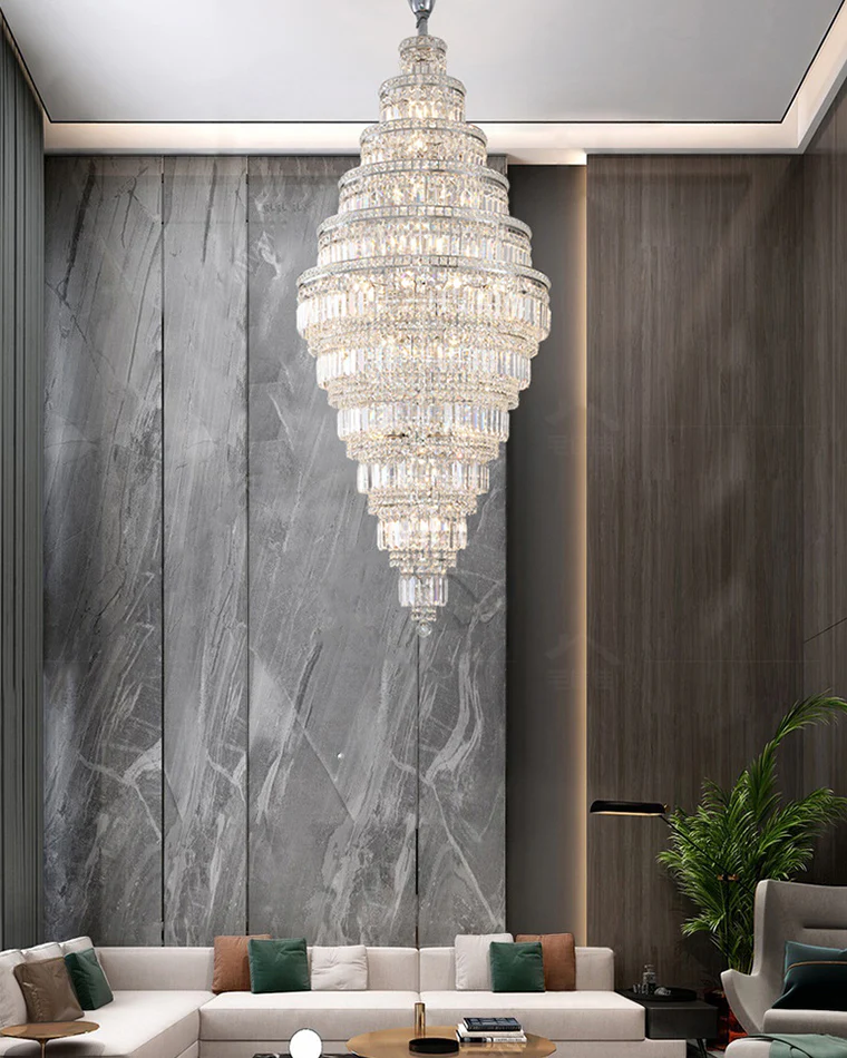 WOMO Large Tiered Crystal Chandelier-WM2389 - Image 6