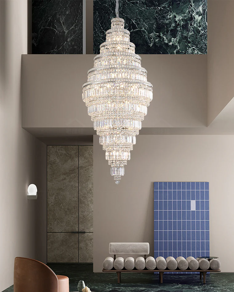 WOMO Large Tiered Crystal Chandelier-WM2389 - Image 7