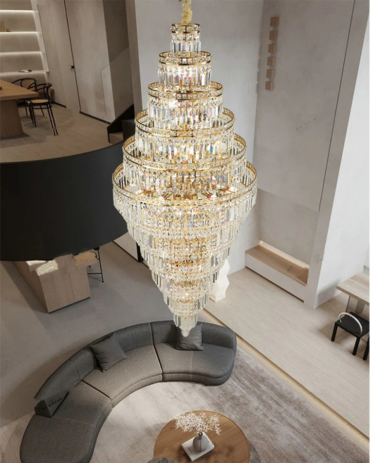 WOMO Large Tiered Crystal Chandelier-WM2389 - Image 8