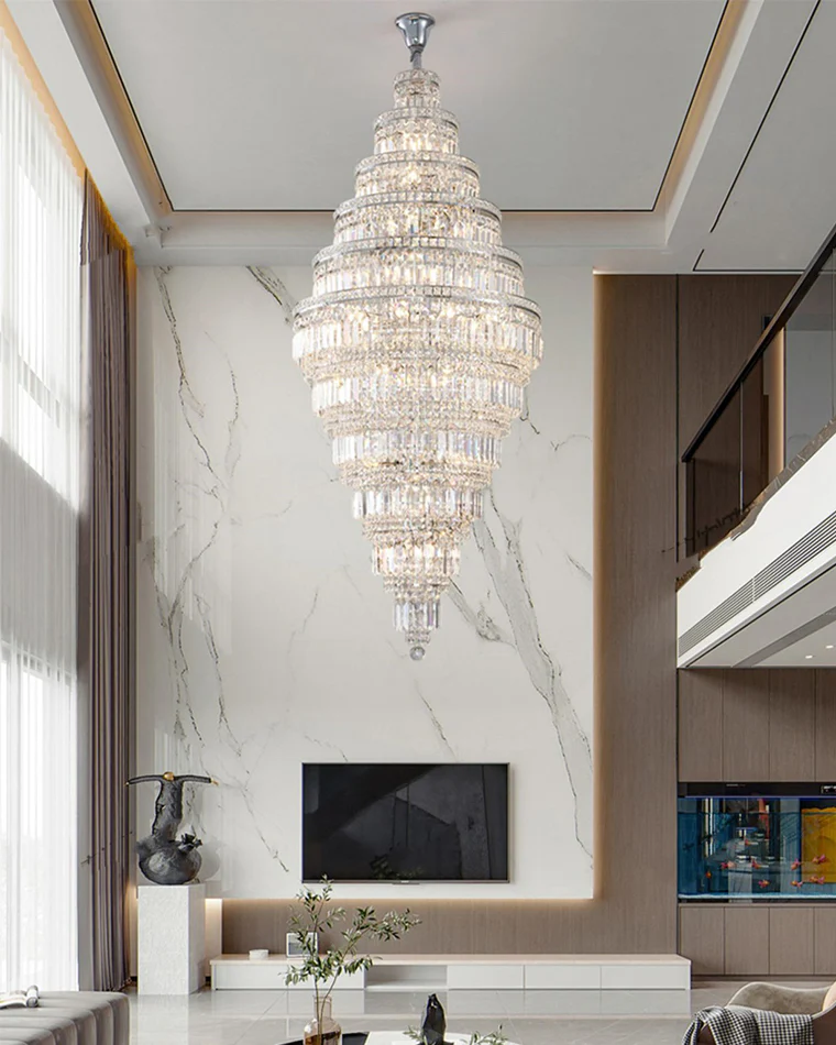 WOMO Large Tiered Crystal Chandelier-WM2389 - Image 9