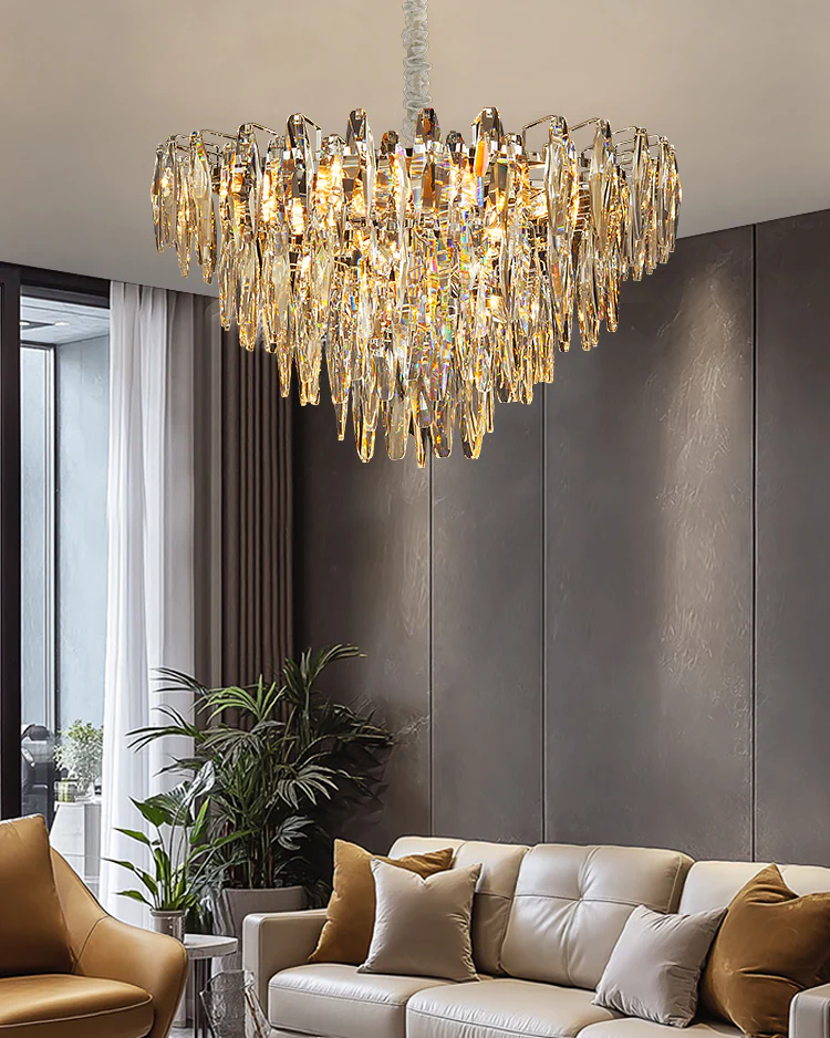 WOMO Tiered Crystal Chandelier-WM3035 - Image 4