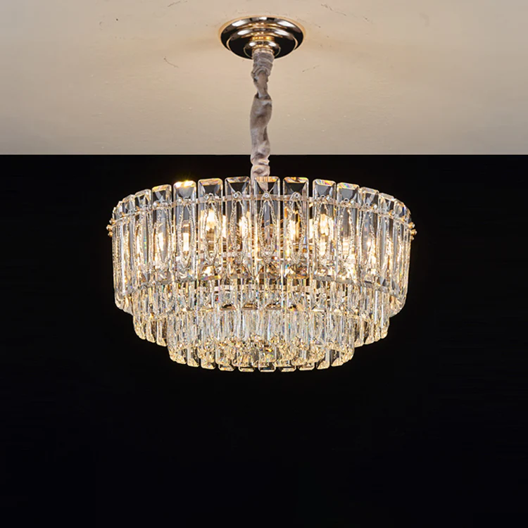 WOMO Tiered Crystal Chandelier-WM3038 - Image 10