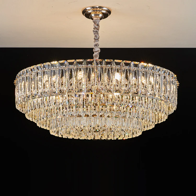 WOMO Tiered Crystal Chandelier-WM3038 - Image 12