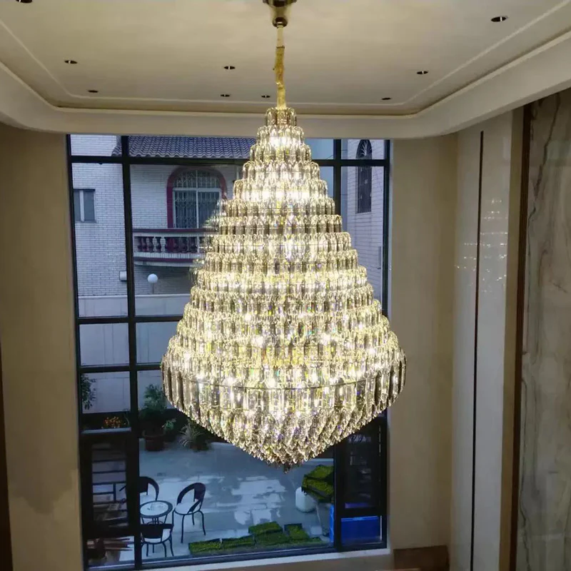 WOMO Tiered taper Crystal Foyer Chandelier-WM2384 - Image 26
