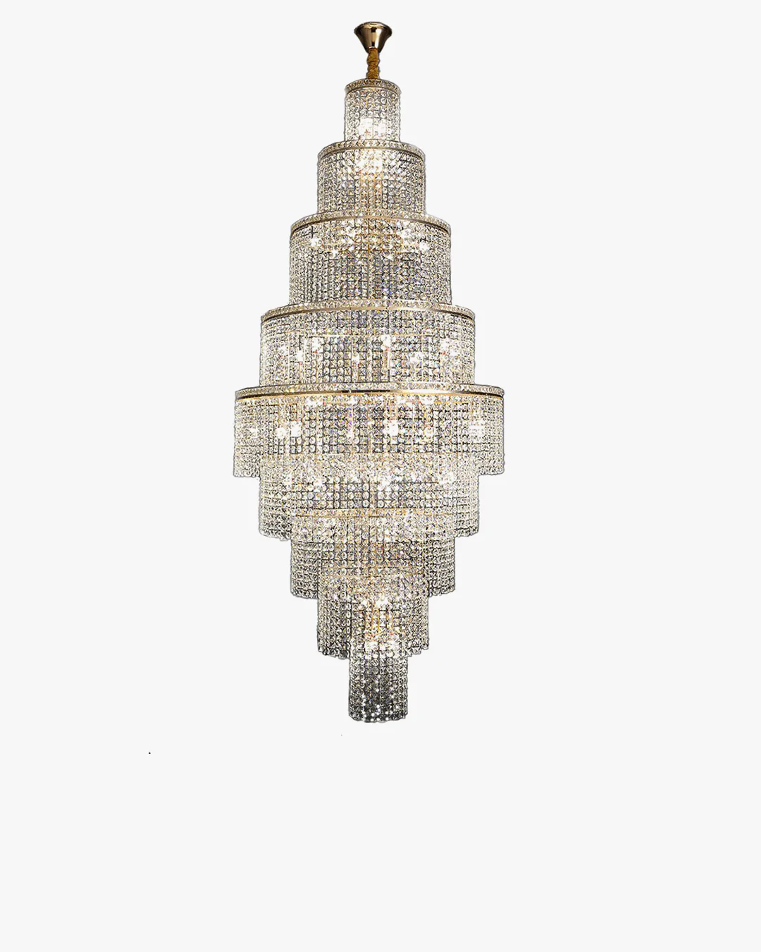 WOMO Tiered Crystal Foyer Chandelier-WM2386 - Image 10