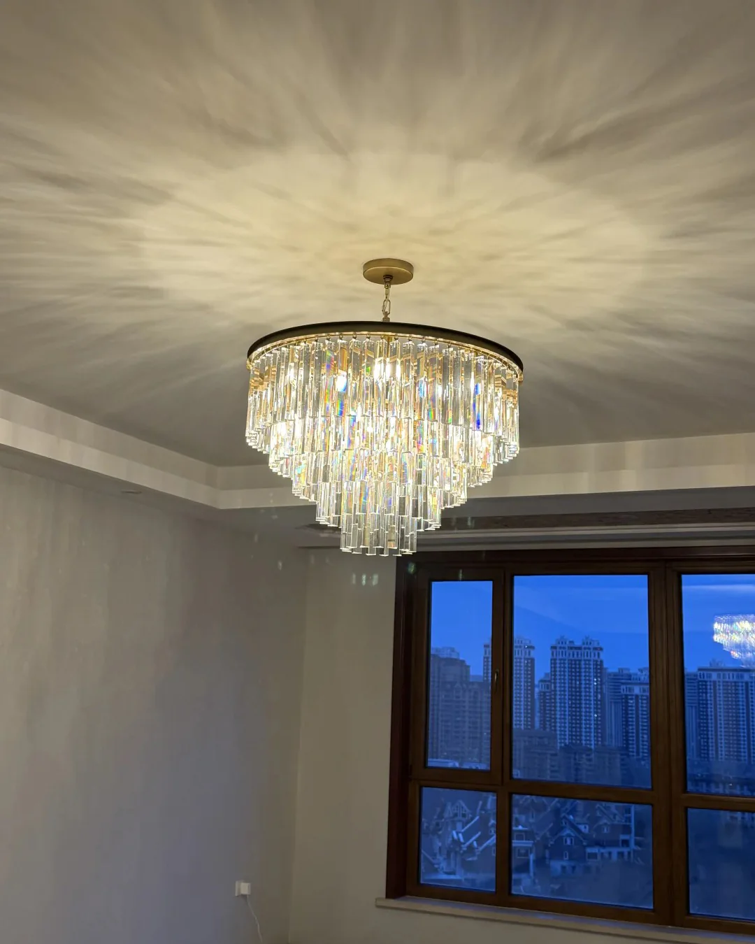 WOMO Tiered Crystal Prism Chandelier-WM2790 - Image 11