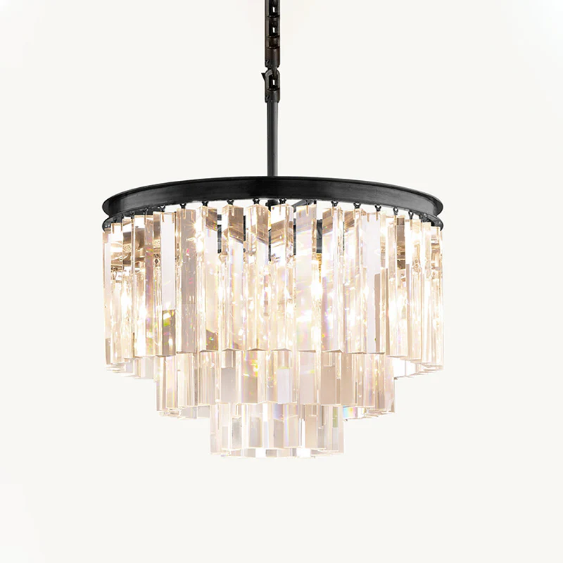 WOMO Tiered Crystal Prism Chandelier-WM2790 - Image 16