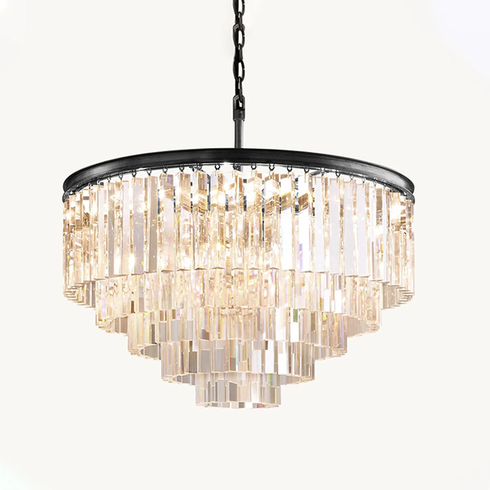 WOMO Tiered Crystal Prism Chandelier-WM2790 - Image 18