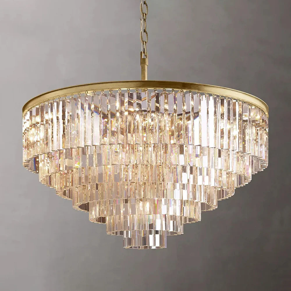 WOMO Tiered Crystal Prism Chandelier-WM2790 - Image 26