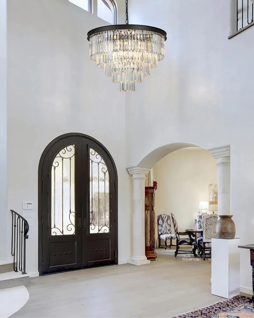 WOMO Tiered Crystal Prism Chandelier-WM2790 - Image 3