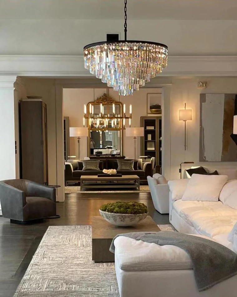 WOMO Tiered Crystal Prism Chandelier-WM2790 - Image 5