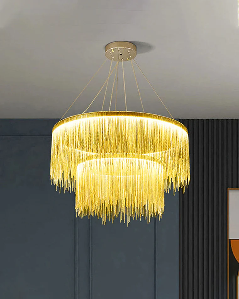WOMO Tiered Fringe Chandelier-WM2062c - Image 15