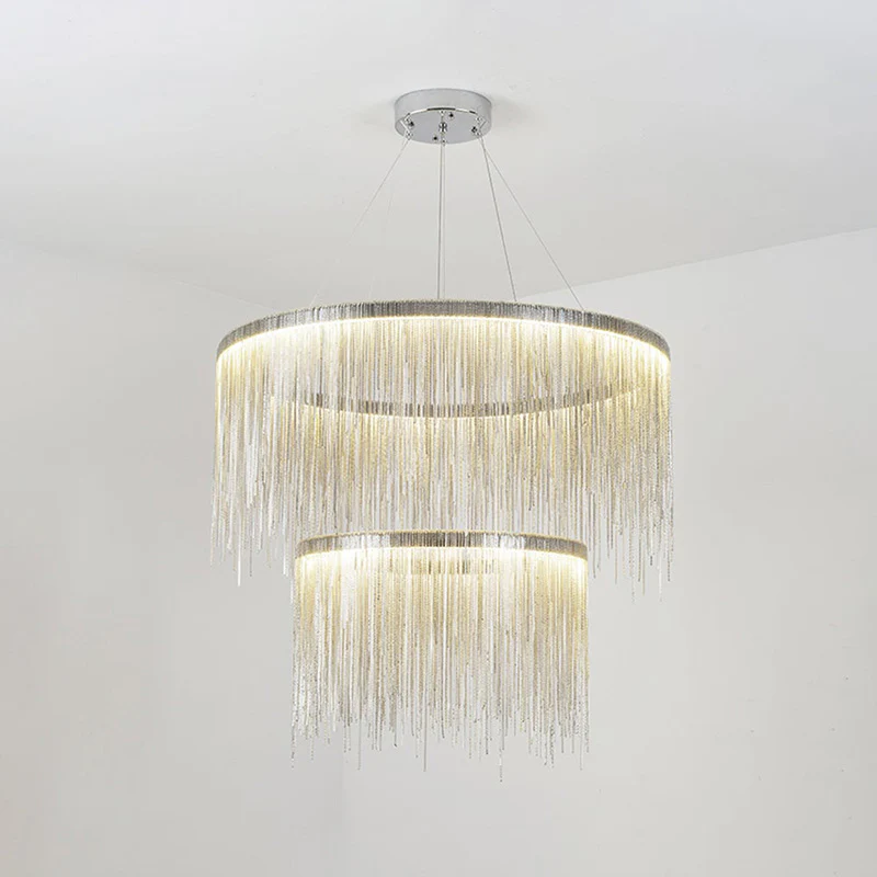 WOMO Tiered Fringe Chandelier-WM2062c - Image 21