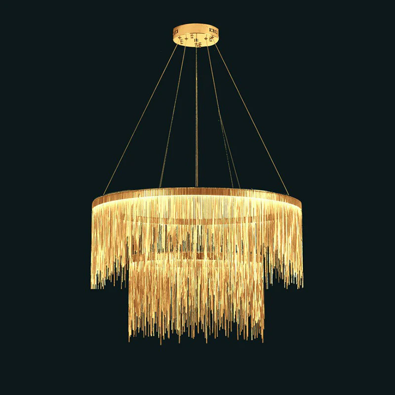 WOMO Tiered Fringe Chandelier-WM2062c - Image 29