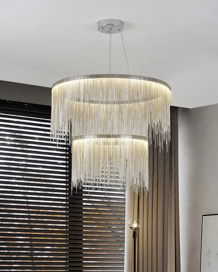 WOMO Tiered Fringe Chandelier-WM2062c - Image 3