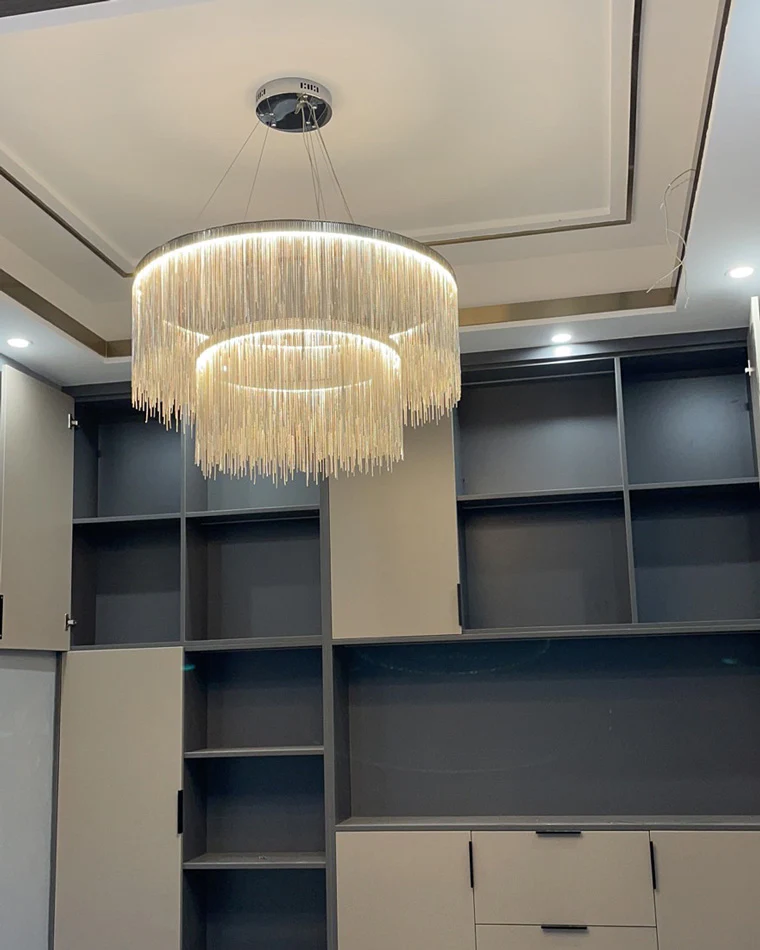 WOMO Tiered Fringe Chandelier-WM2062c - Image 6