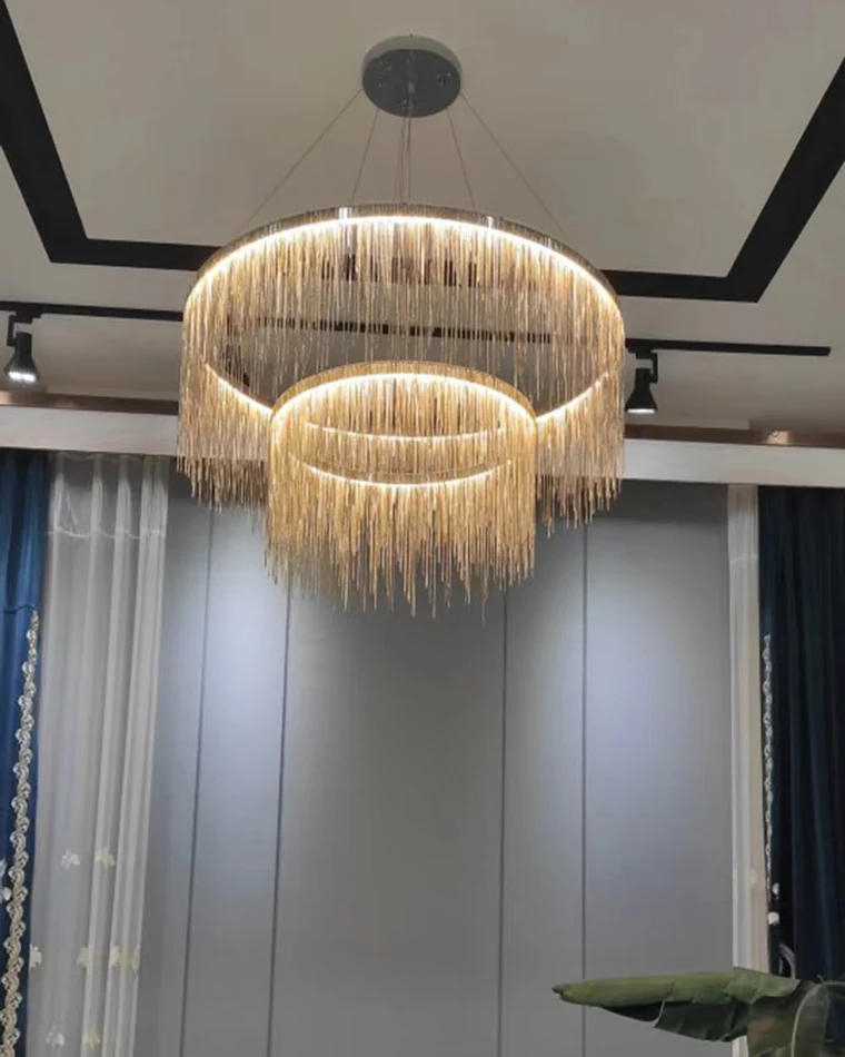 WOMO Tiered Fringe Chandelier-WM2062c - Image 9