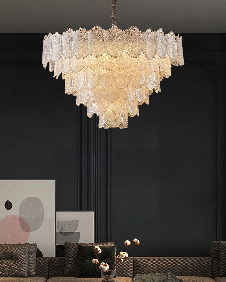 WOMO Tiered Glass Chandelier-WM3033 - Image 3