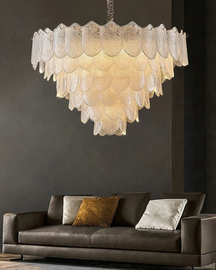 WOMO Tiered Glass Chandelier-WM3033 - Image 6