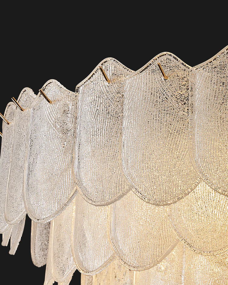 WOMO Tiered Glass Chandelier-WM3033 - Image 8