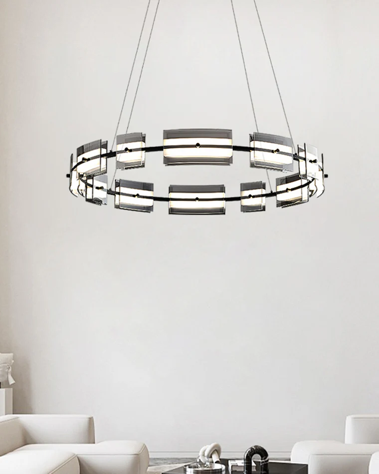 WOMO Modern Tiered Glass Chandelier-WM2220 - Image 11