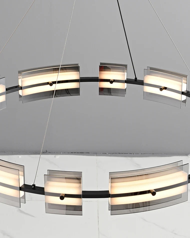 WOMO Modern Tiered Glass Chandelier-WM2220 - Image 12