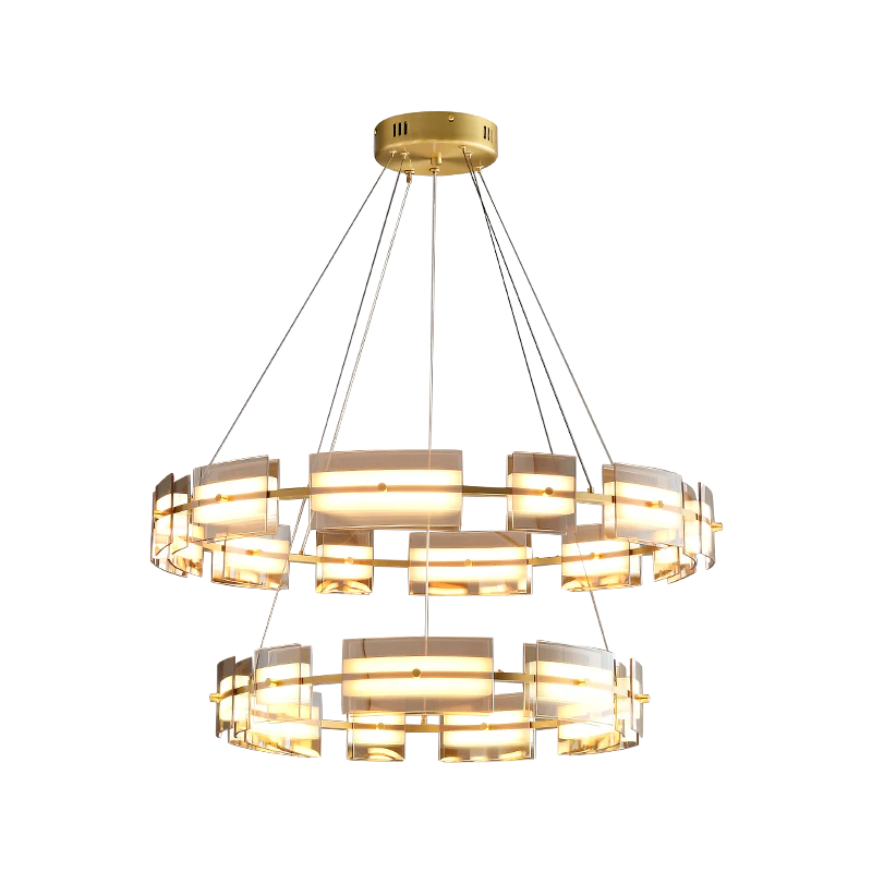 WOMO Modern Tiered Glass Chandelier-WM2220 - Image 13