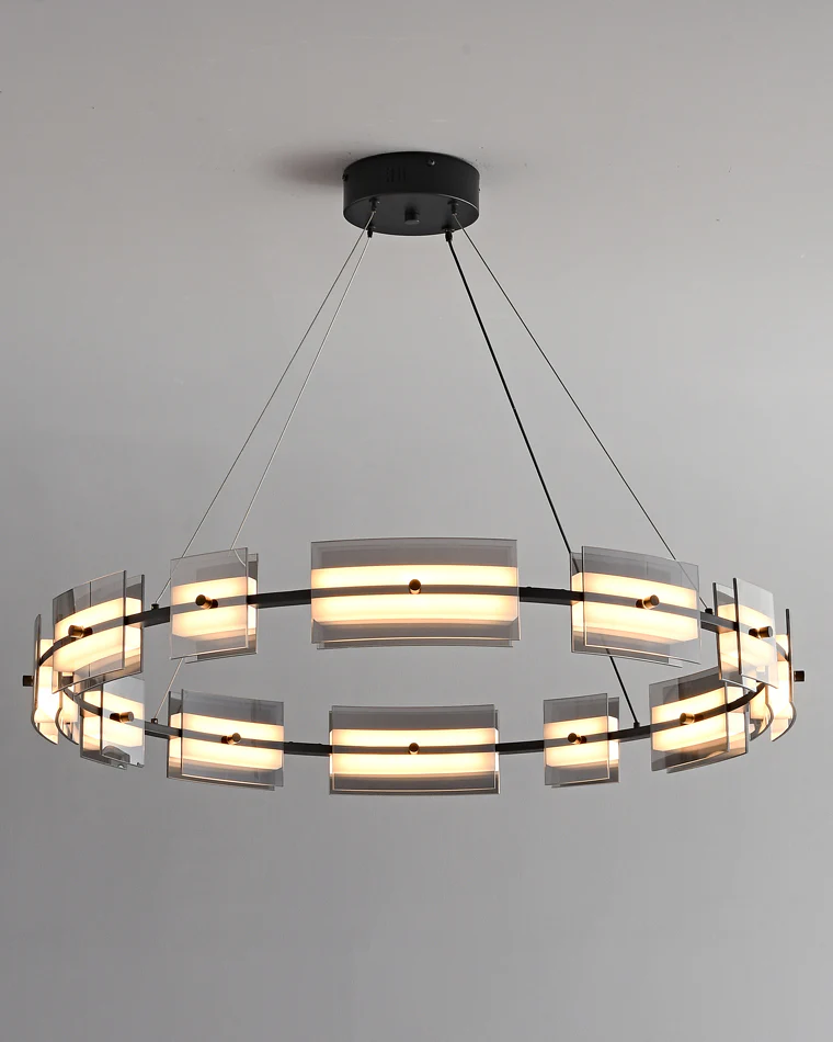 WOMO Modern Tiered Glass Chandelier-WM2220 - Image 29