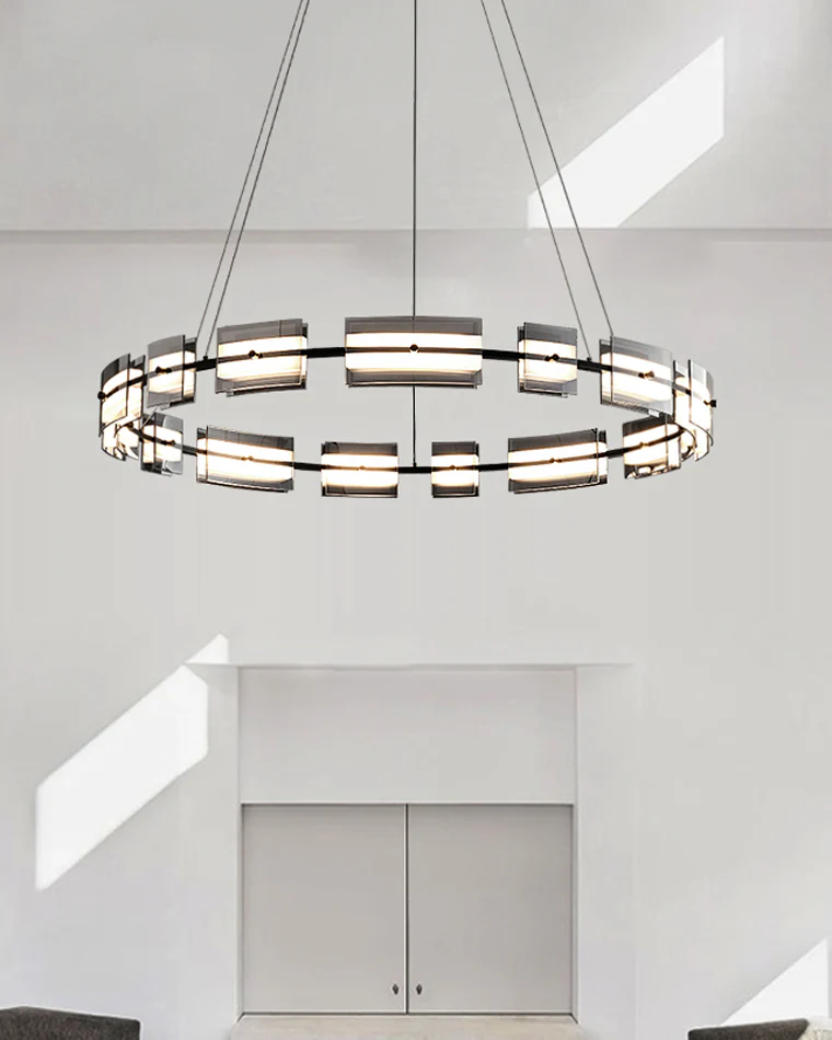 WOMO Modern Tiered Glass Chandelier-WM2220 - Image 3