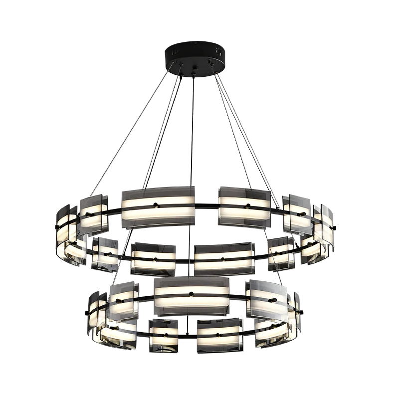 WOMO Modern Tiered Glass Chandelier-WM2220 - Image 37