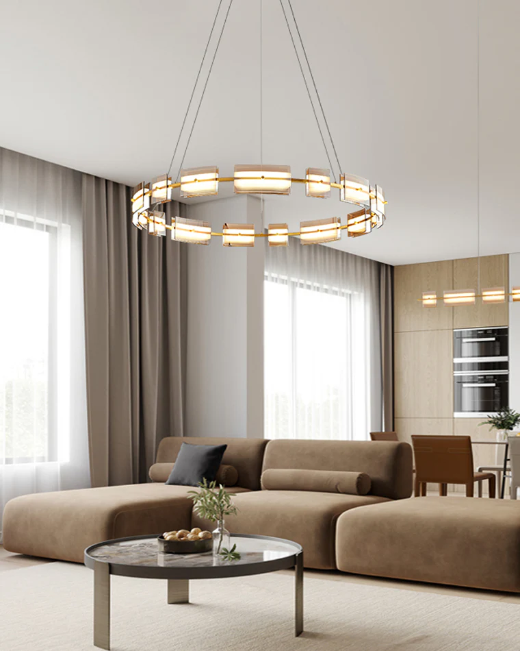 WOMO Modern Tiered Glass Chandelier-WM2220 - Image 5