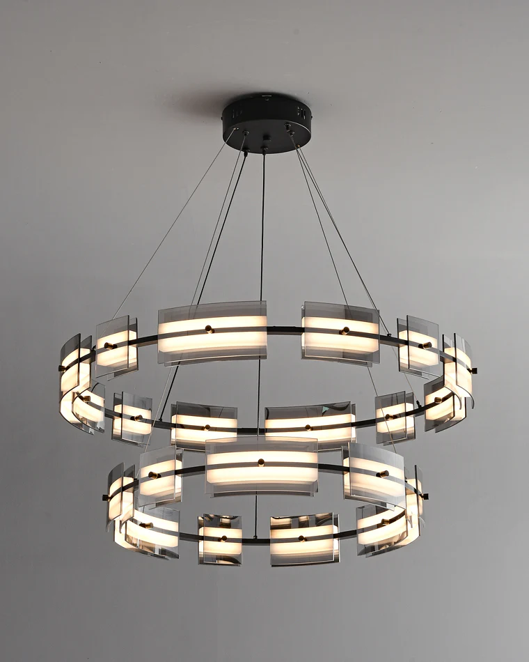 WOMO Modern Tiered Glass Chandelier-WM2220 - Image 55