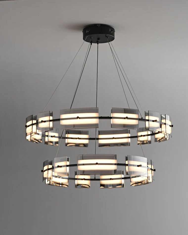 WOMO Modern Tiered Glass Chandelier-WM2220 - Image 57
